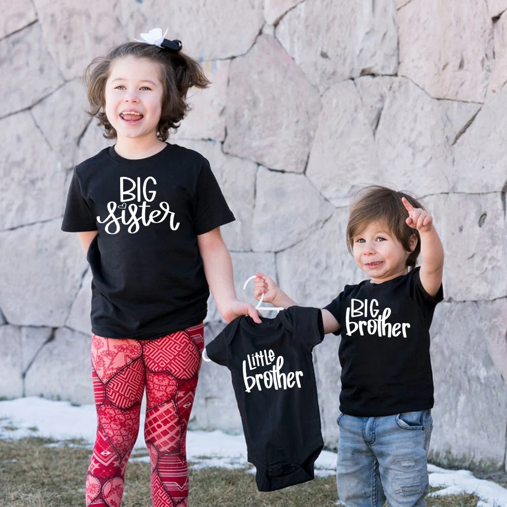 Toddler Shirt Sibling Set Sibling Shirts Sibling Announcement Siblinghood Onesie Matching Outfits Pregnancy Announcement